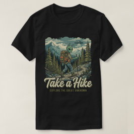 Retro Alien Bigfoot Utomhusutrustning T Shirt