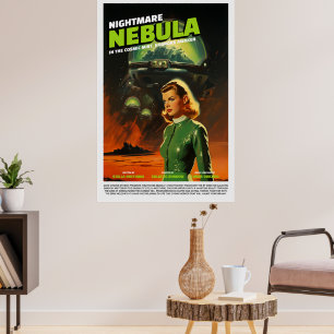 Retro Alien Sci-Fi Film Inspirerad Väggposter Poster