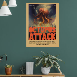 Retro Alien Sci-Fi Film Inspirerad Väggposter Poster