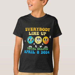 Retro All Line Up Total Solar Eclipse 2024 E T Shirt