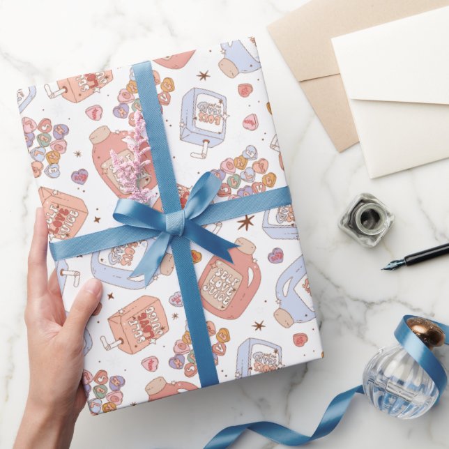 Retro Alla Hjärtans Dags Inpackningspapper Presentpapper (Gifting)