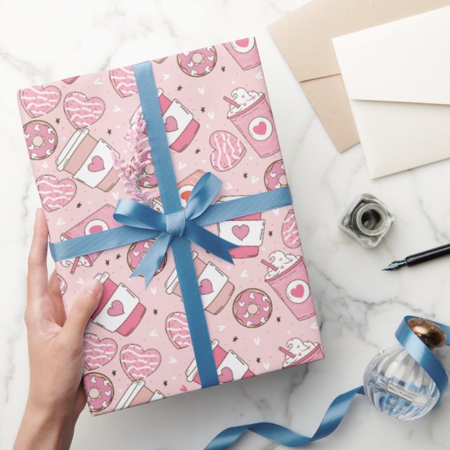 Retro Alla Hjärtans Dags Inpackningspapper Presentpapper (Gifting)