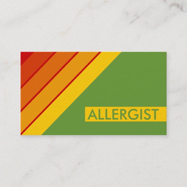 retro ALLERGIST Visitkort (Framsida)