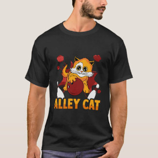 Retro Alley Cat Bowling Långärmad Shirt Kitten B T