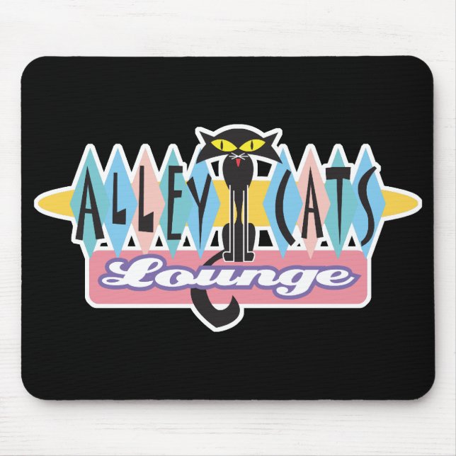 retro alley cat lounge-tecken musmatta (Framsidan)