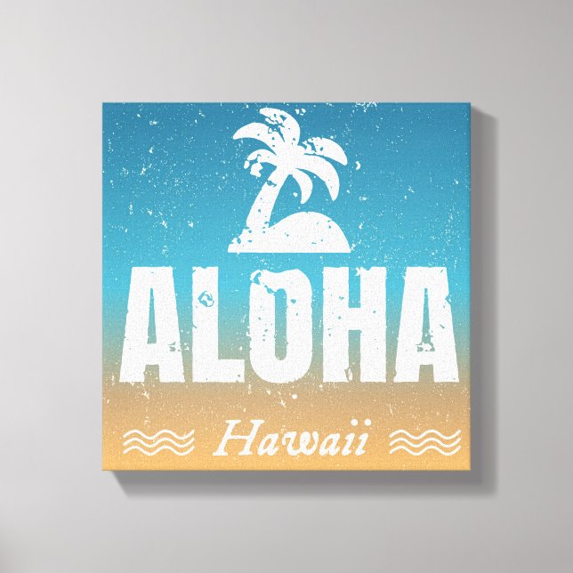 Retro Aloha Hawaii Canvastryck (Framsida)