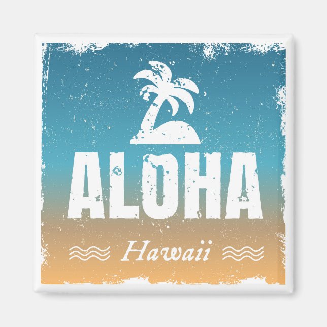 Retro Aloha Hawaii Magnet (Framsidan)