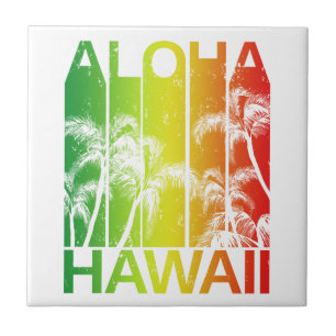 Retro Aloha Hawaii öar Kakelplatta