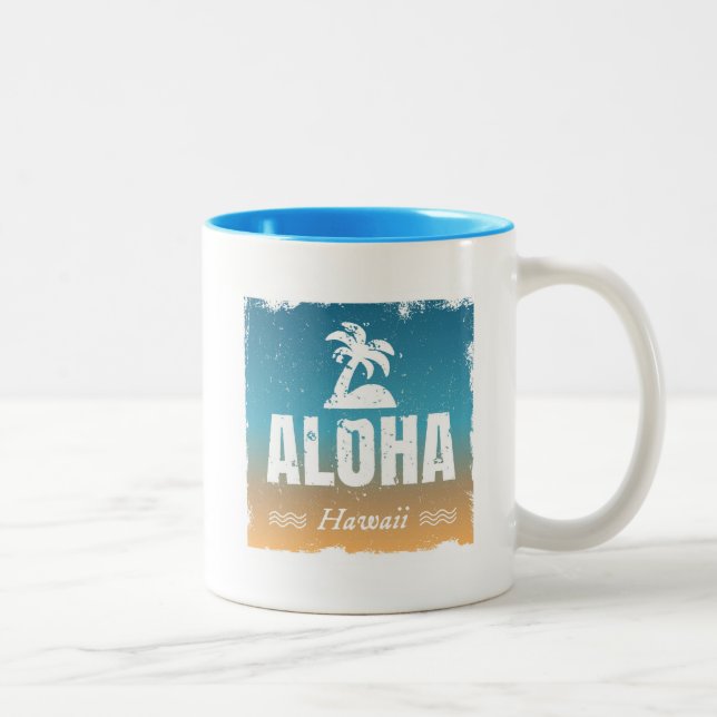 Retro Aloha Hawaii Två-Tonad Mugg (Höger)