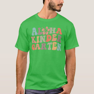 Retro Aloha Kindergarten Teacher Life Summer Beach T Shirt