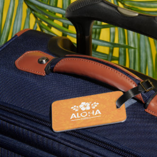 Retro Aloha Shirt Aloha Hälsning Bagagebricka
