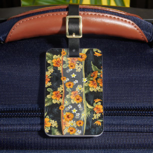 Retro Aloha Shirt med Hibiscus Bagagebricka
