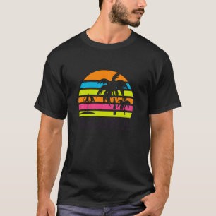 Retro Aloha Solnedgång Palmträd T Shirt