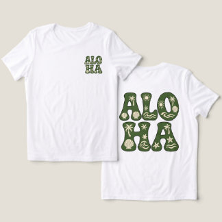 Retro Aloha Tropisk Strand Estetik Anpassad T Shirt