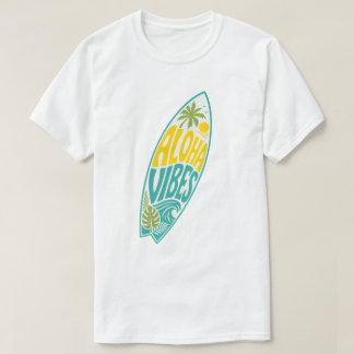 Retro Aloha Vibes Surfbräda Typografi T-Shirt