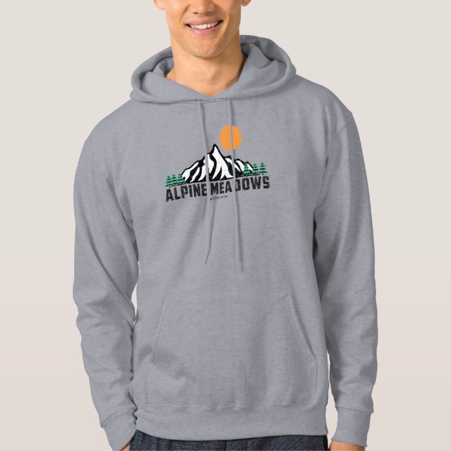 Retro Alpine Meadows Ski Hoodie (Framsida)
