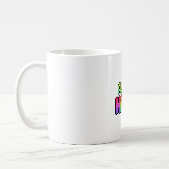 Retro Always Lycklig Rainbow Smile Mugg (Vänster)