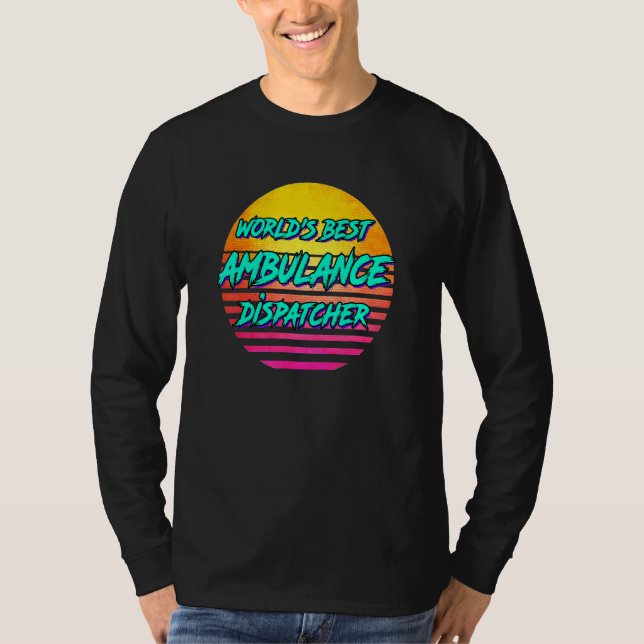 Retro Ambulance Dispatcher T Shirt (Framsida)