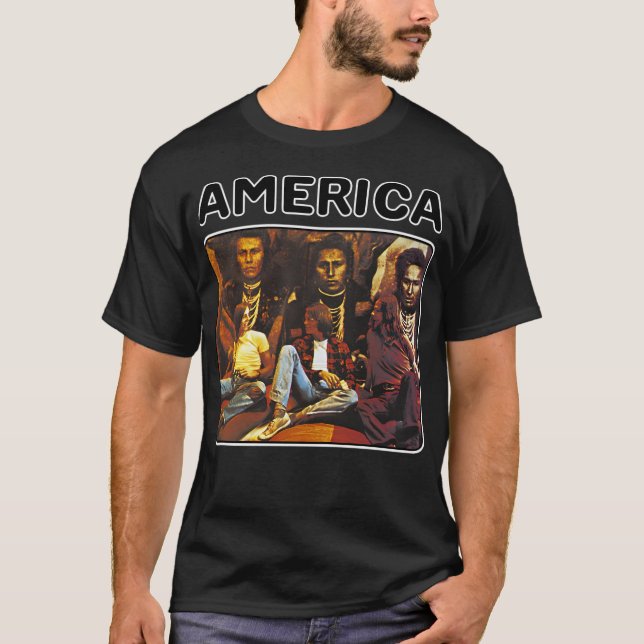 Retro America Band Sten Gift for Fläkt T Shirt (Framsida)