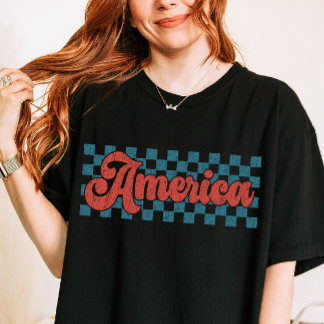 Retro America Vintage Patriotic 4:e juli T Shirt