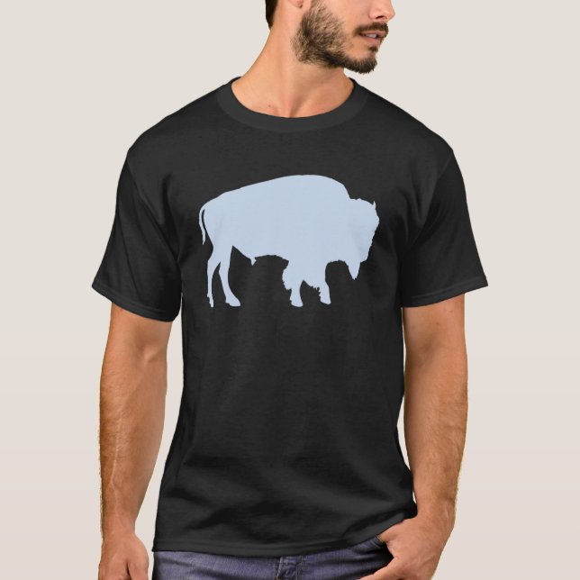 Retro American Bison Buffalo Silhouette T Shirt (Framsida)