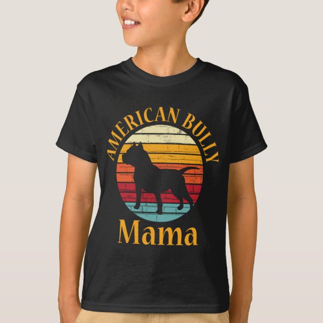 Retro American Bull Dog Mamma Bulldog Älskare Bull T Shirt (Framsida)