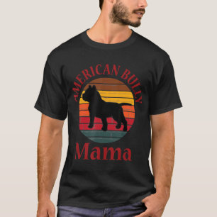 Retro American Bull Dog Mamma Gift Bulldog Älskare T Shirt