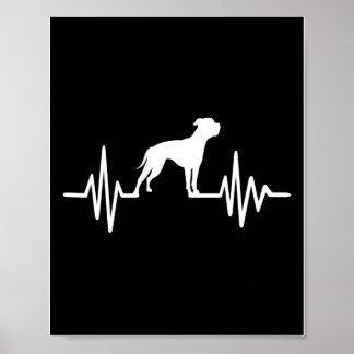 Retro American Bulldog-utskrift | Loful Gift Poster