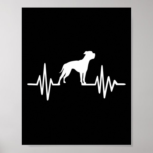 Retro American Bulldog-utskrift | Loful Gift Poster (Framsidan)