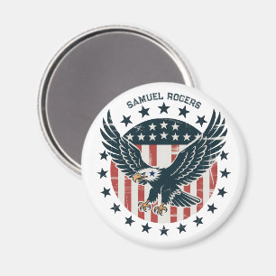 Retro American Eagle Magnet
