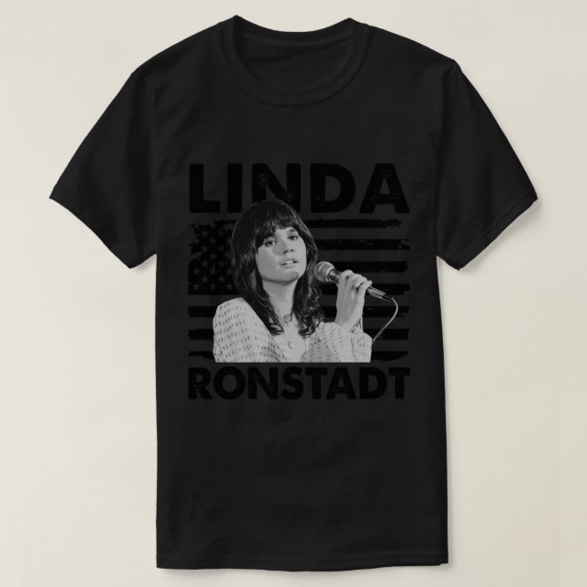 Retro American Flag Linda Ronstadt Music Gift Esse T Shirt (Design framsida)