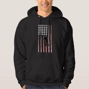 Retro American Flagga Billiard Shooting Sticks och Hoodie
