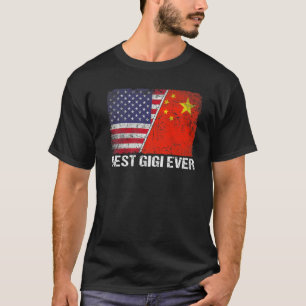 Retro American Flagga China Flagga Best Gigi Aldri T Shirt