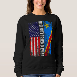 Retro American Flagga Congo Flagga Best Boyvän T Shirt