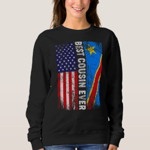 Retro American Flagga Congo Flagga Best Cousin någ T Shirt