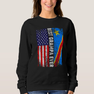 Retro American Flagga Congo Flagga Best Grampa nån T Shirt