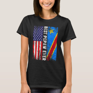 Retro American Flagga Congo Flagga Best Pepaw nåns T Shirt