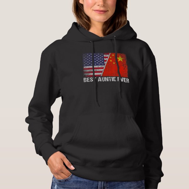 Retro American Flagga Flagga Best Auntie någonsin  T Shirt (Framsida)