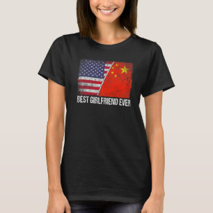 Retro American Flagga Flagga Best Girlkompis Kväll T Shirt