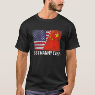 Retro American Flagga Flagga Best Nanny All Fam T Shirt