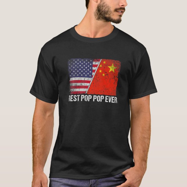 Retro American Flagga Flagga Best Pop POP någonsin T Shirt (Framsida)