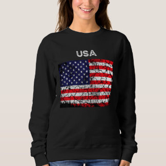Retro American Flagga Manar Kvinnor 4:e juli Vinta T Shirt