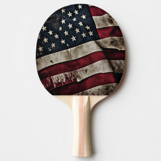 Retro American Flagga Patriotic Ping Pong Paddle Pingisracket
