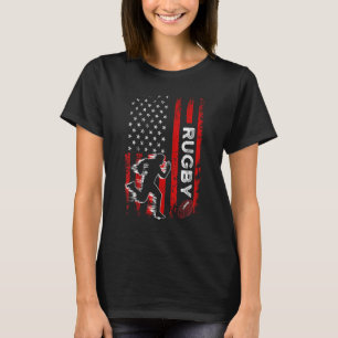 Retro American Flagga Rugby Clothing Rugby T Shirt