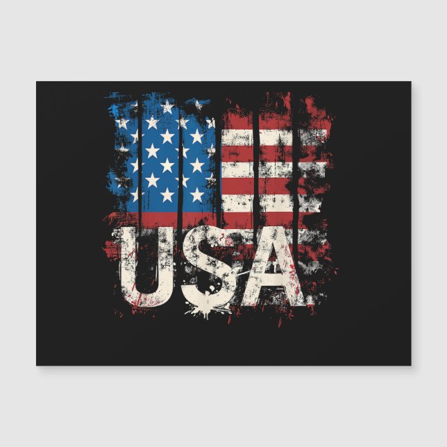 Retro American Flagga USA 4 juli (Framsida)