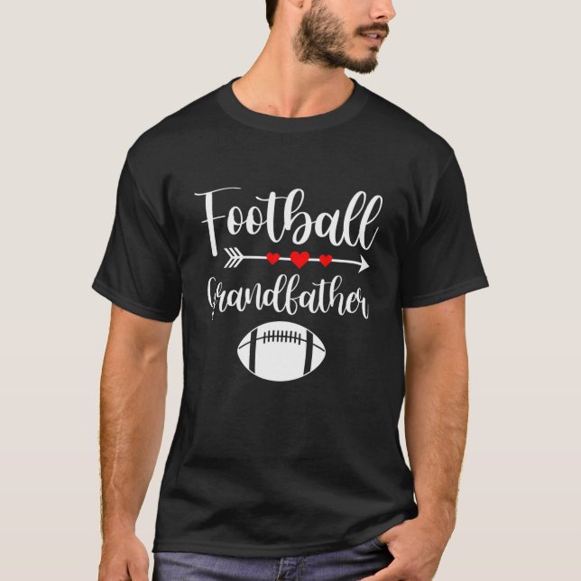 Retro American Football Grandfather Sports Footbal T Shirt (Framsida)