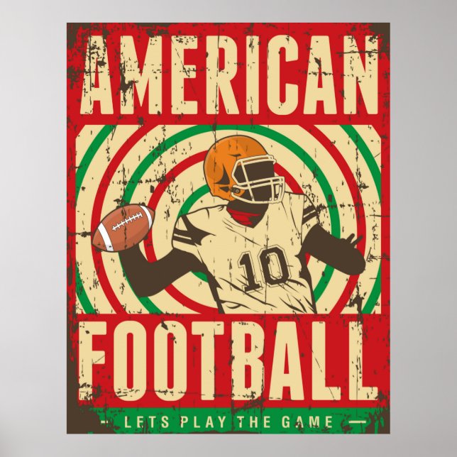 Retro American Football Poster (Framsidan)