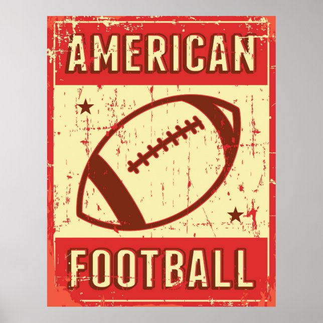 Retro American Football Poster (Framsidan)