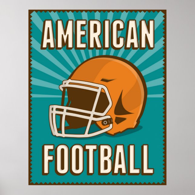 Retro American Football Poster (Framsidan)