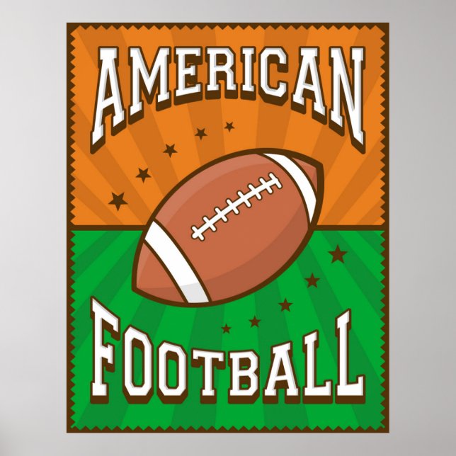 Retro American Football Poster (Framsidan)